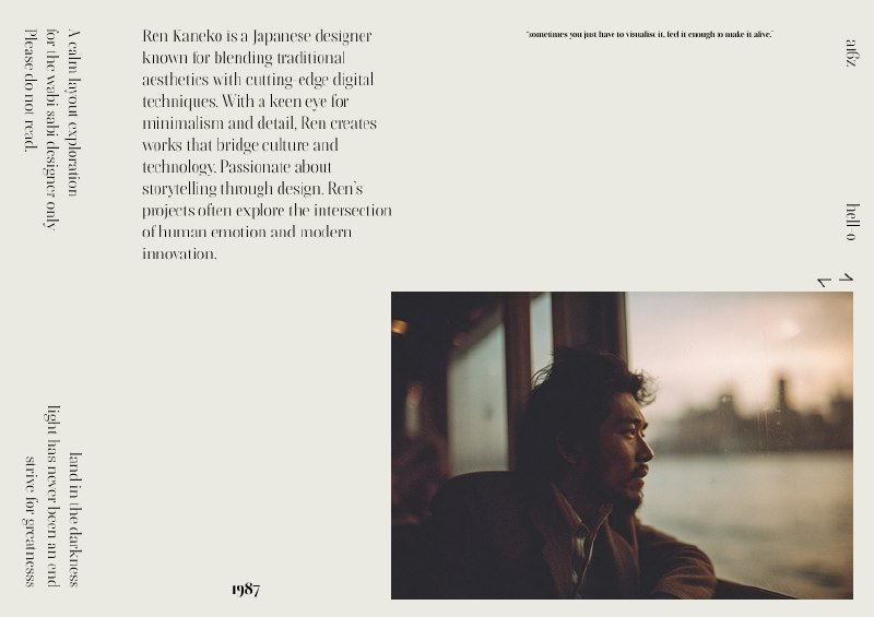 Ren by the train window